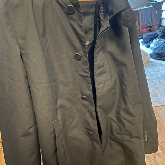 Cole Haan Black Button-Up Coat
